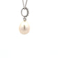 Pearl and Round Brilliant cut diamond drop style pendant  Gardiner Brothers