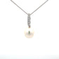 Pearl and Round Brilliant cut diamond drop style pendant  Gardiner Brothers