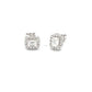 Emerald cut Diamond Halo Style Earrings  Gardiner Brothers