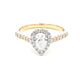 Pear shaped Aurora cut diamond halo style ring - 0.89cts  Gardiner Brothers
