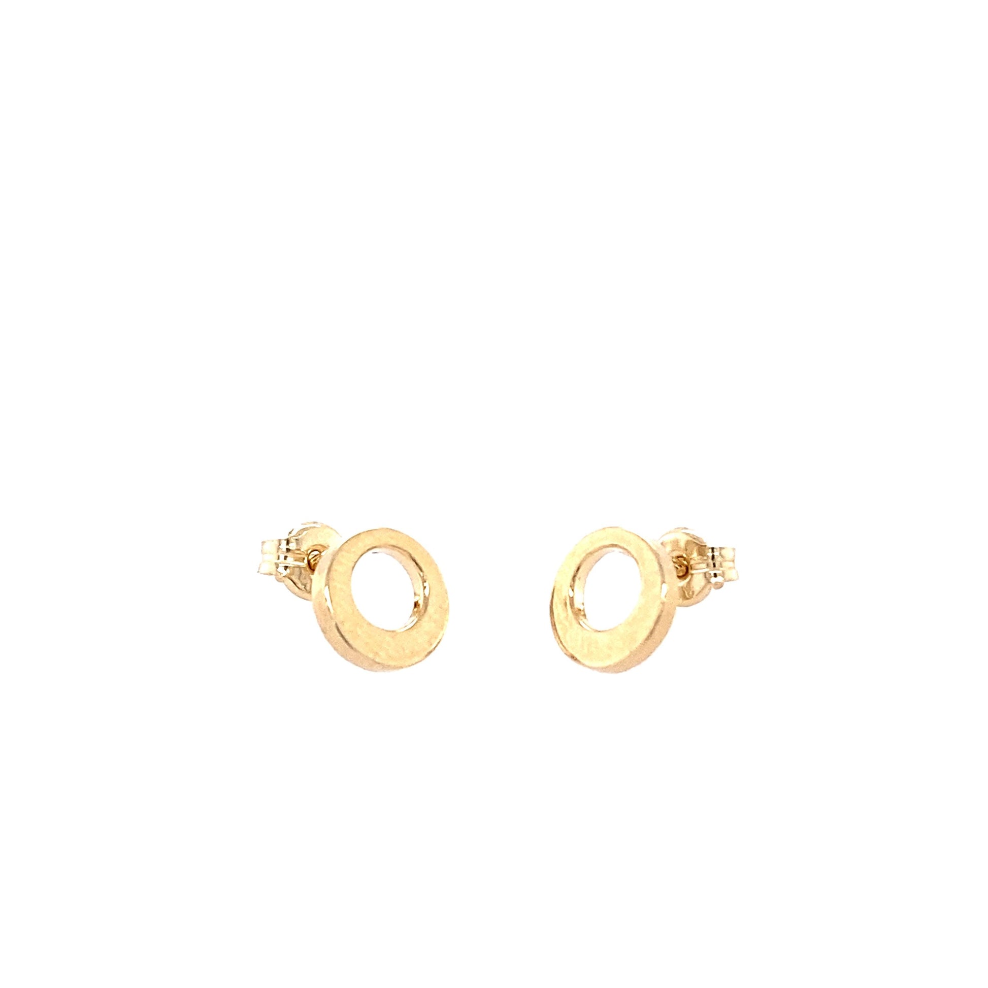 Yellow Gold Round Stud Earrings  Gardiner Brothers