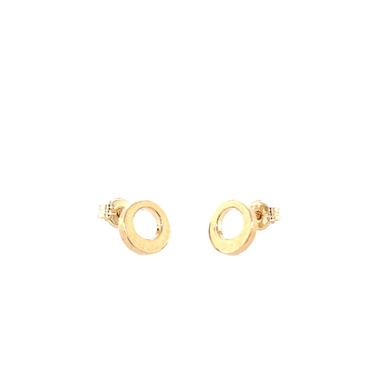 Yellow Gold Round Stud Earrings  Gardiner Brothers