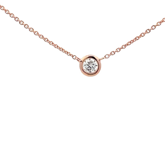 Round Brilliant Cut Diamond Solitaire Necklet  Gardiner Brothers