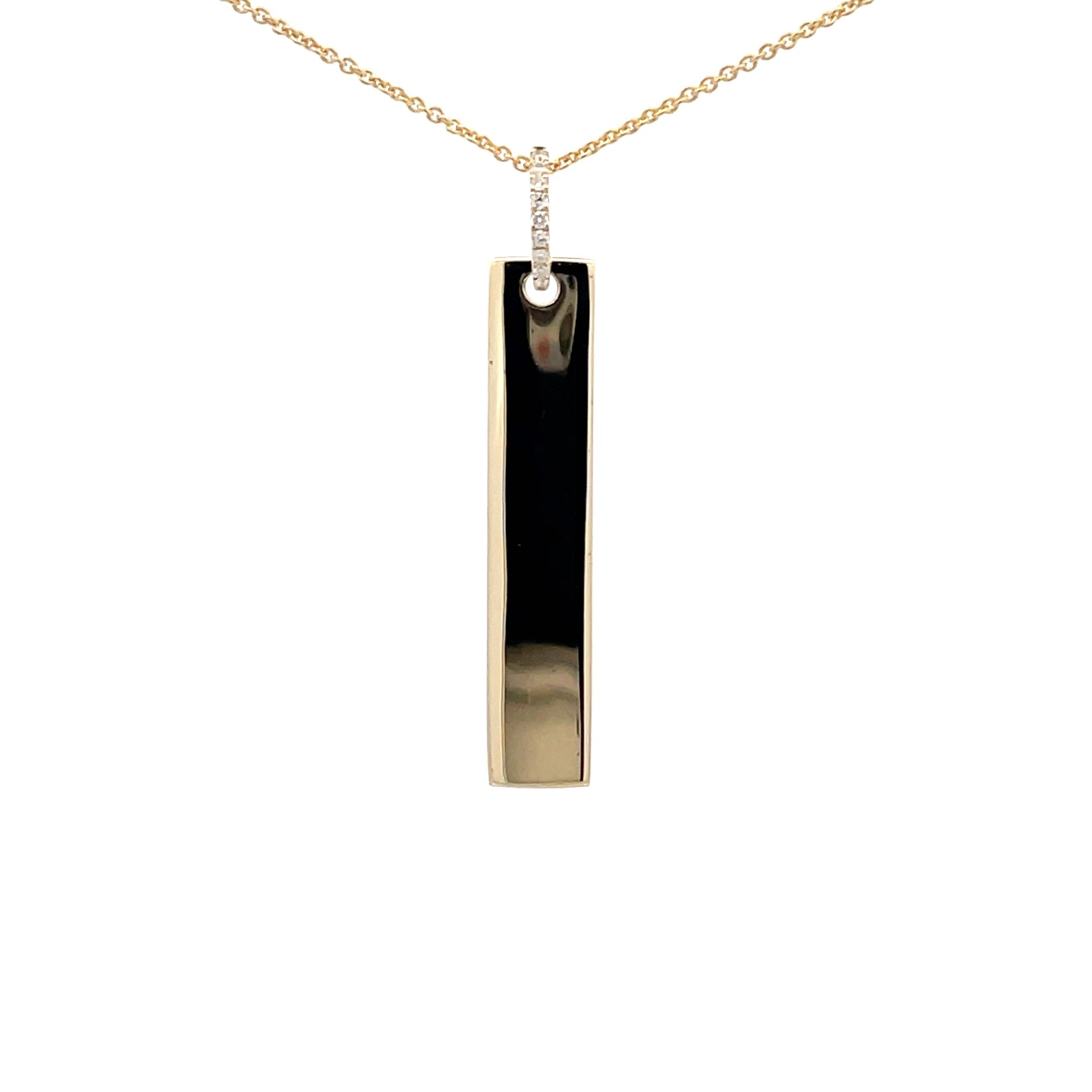 Yellow Gold Stick Pendant  Gardiner Brothers