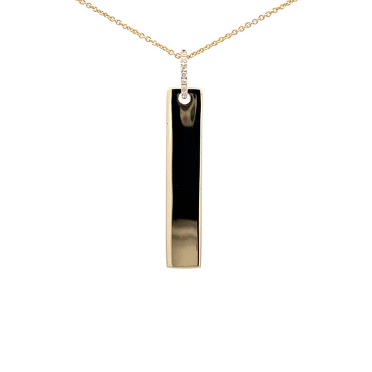 Yellow Gold Stick Pendant  Gardiner Brothers