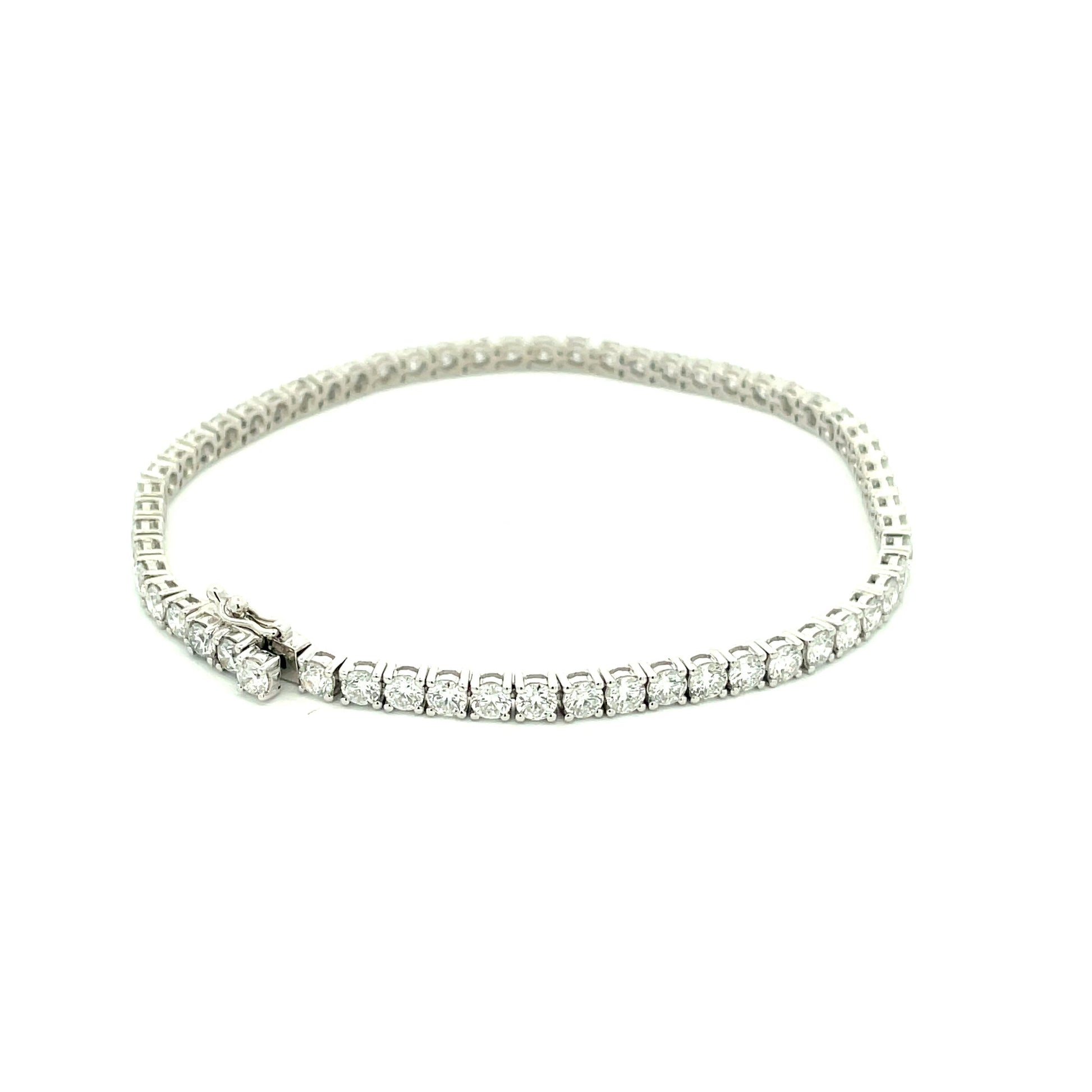 Round Brilliant Cut Diamond Tennis Bracelet - 5.38cts  Gardiner Brothers