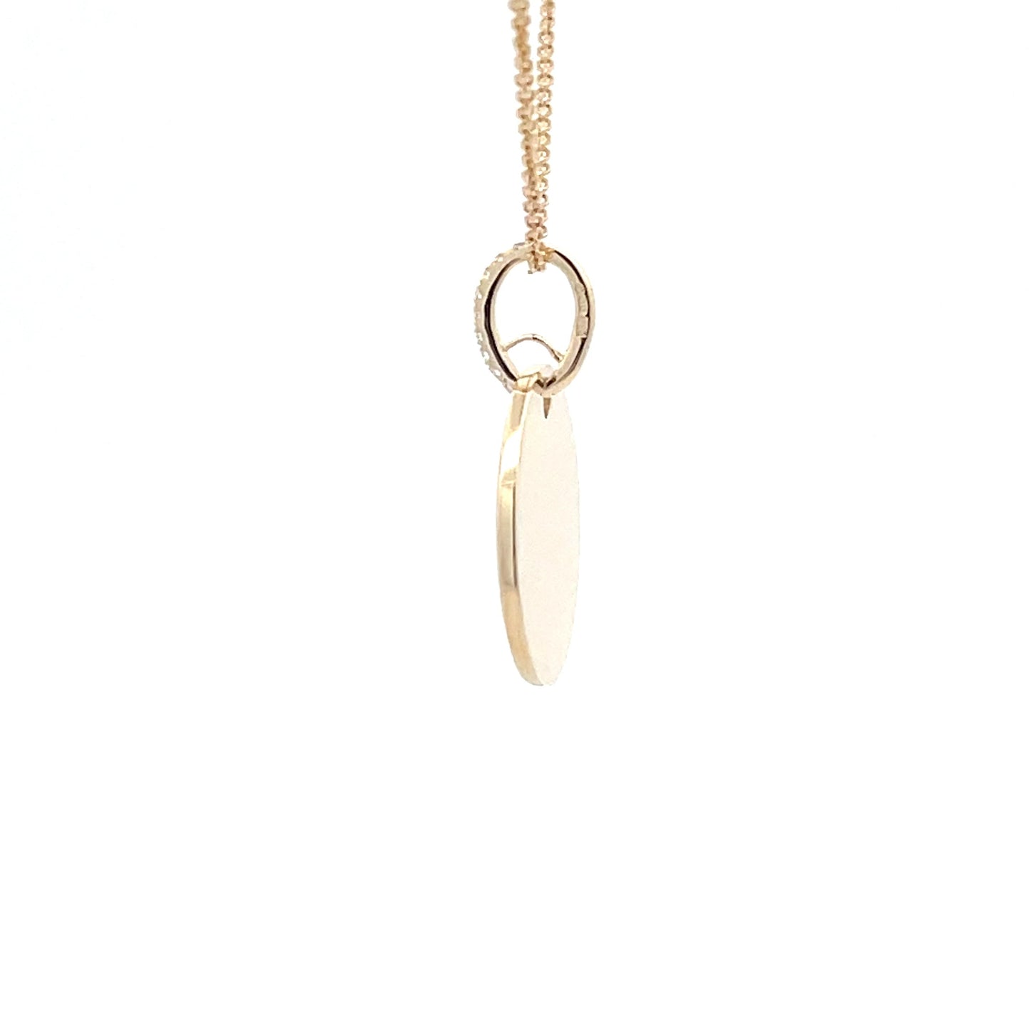 YELLOW GOLD DISC STYLE PENDANT  Gardiner Brothers