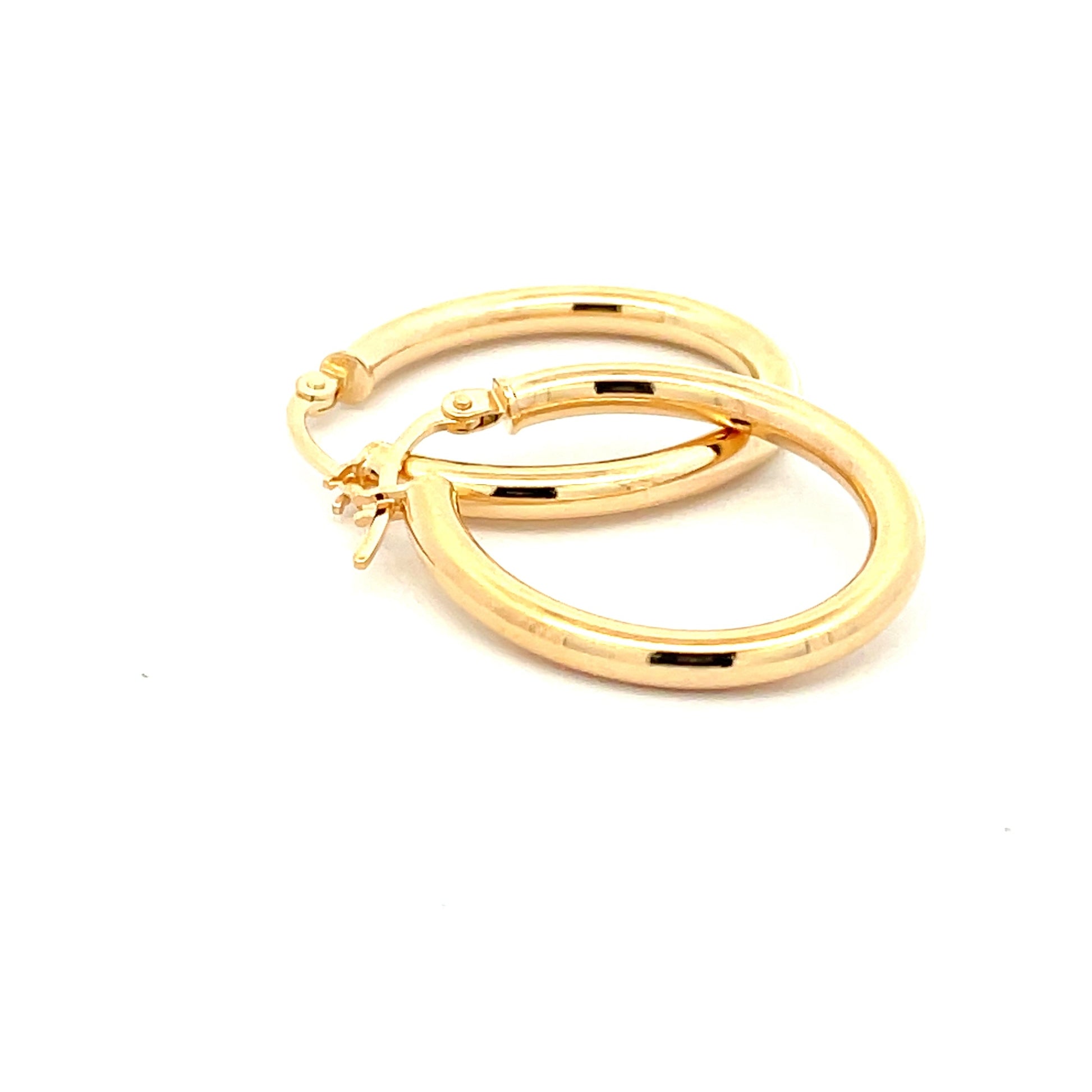 Yellow Gold Tubular Hoop Earrings  Gardiner Brothers