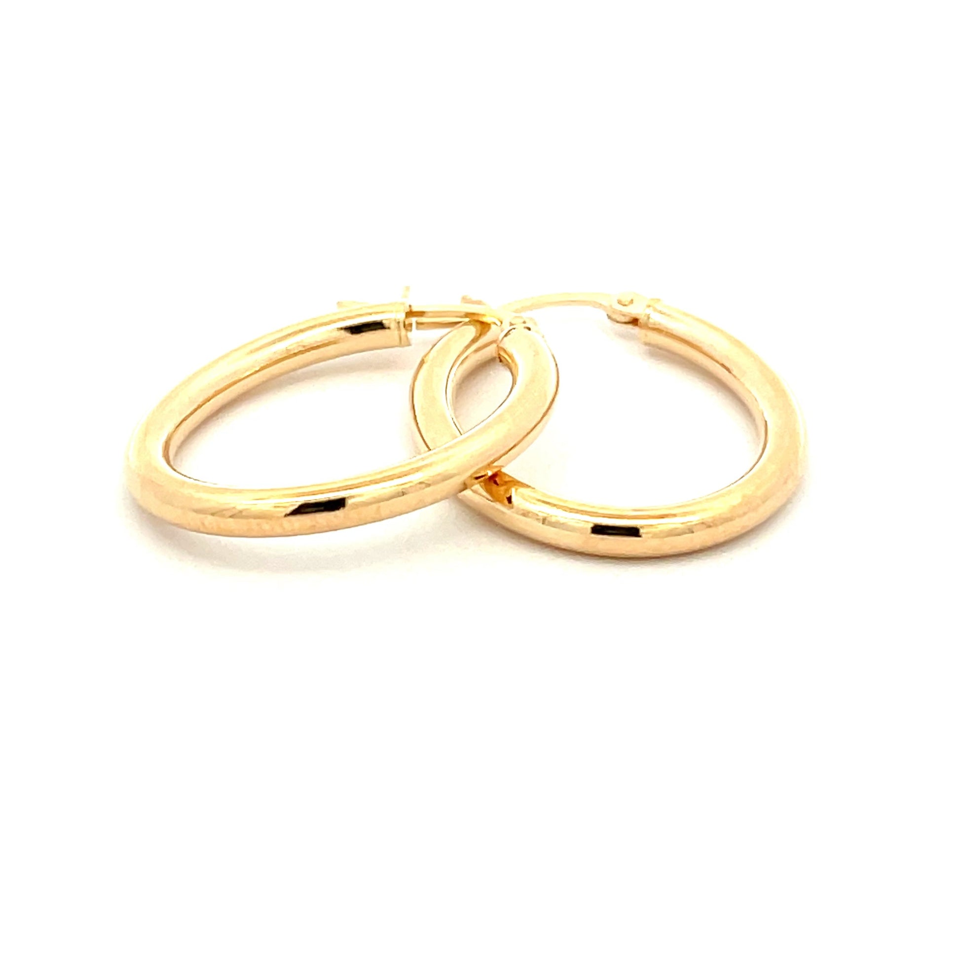 Yellow Gold Tubular Hoop Earrings  Gardiner Brothers