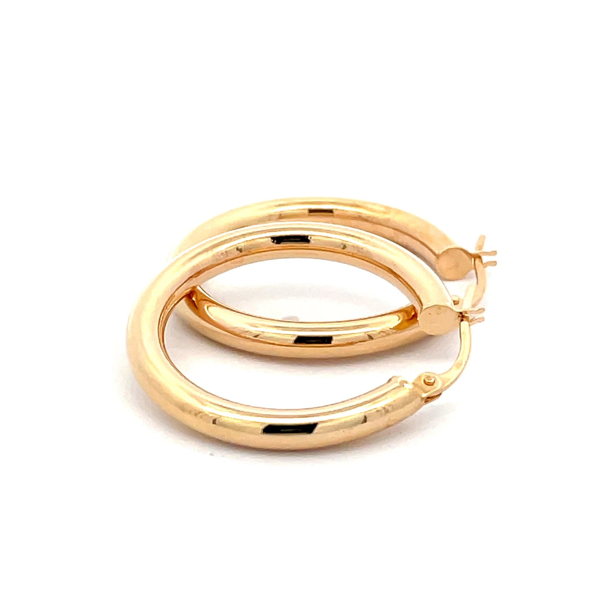 Yellow Gold Circular Hoop Earrings  Gardiner Brothers