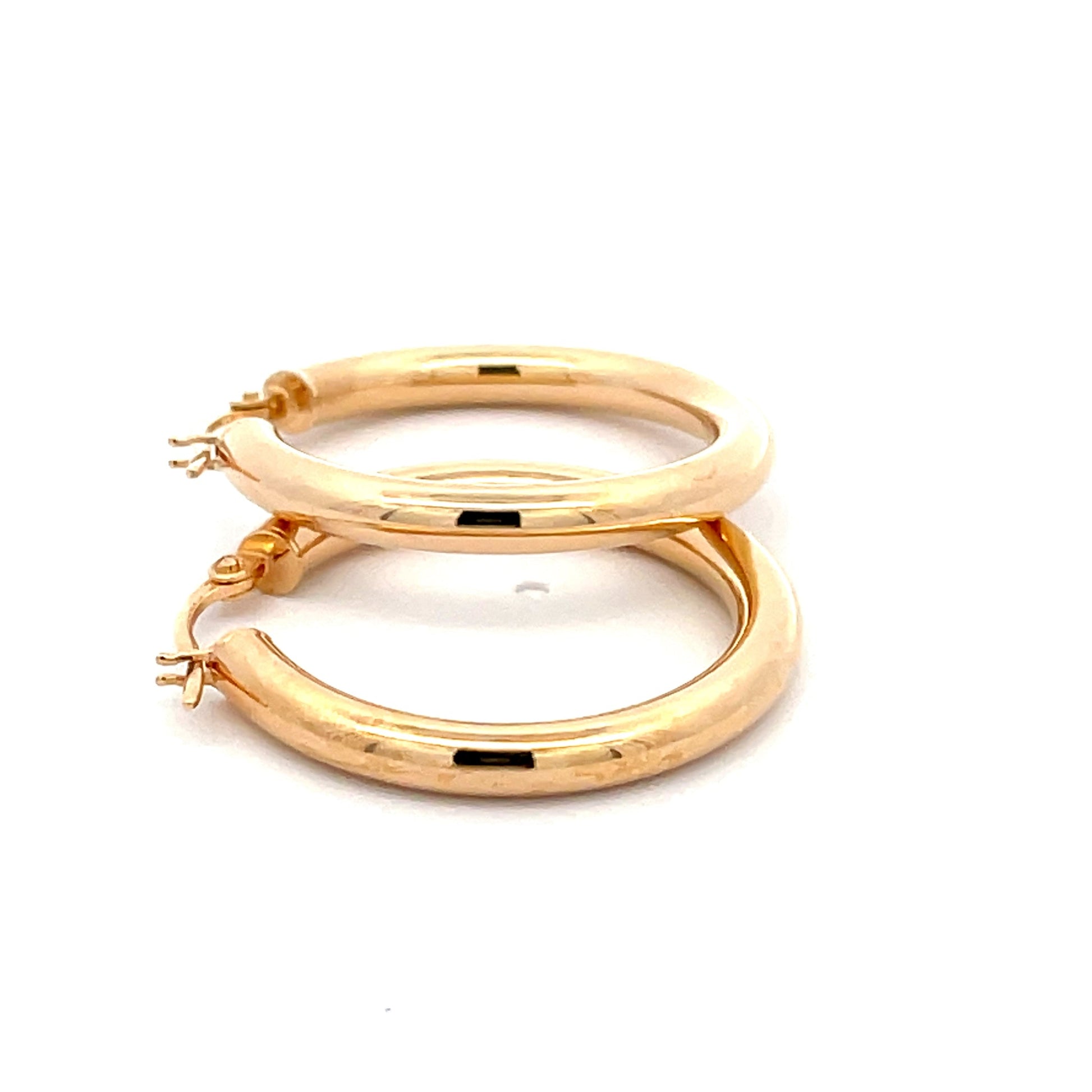 Yellow Gold Circular Hoop Earrings  Gardiner Brothers