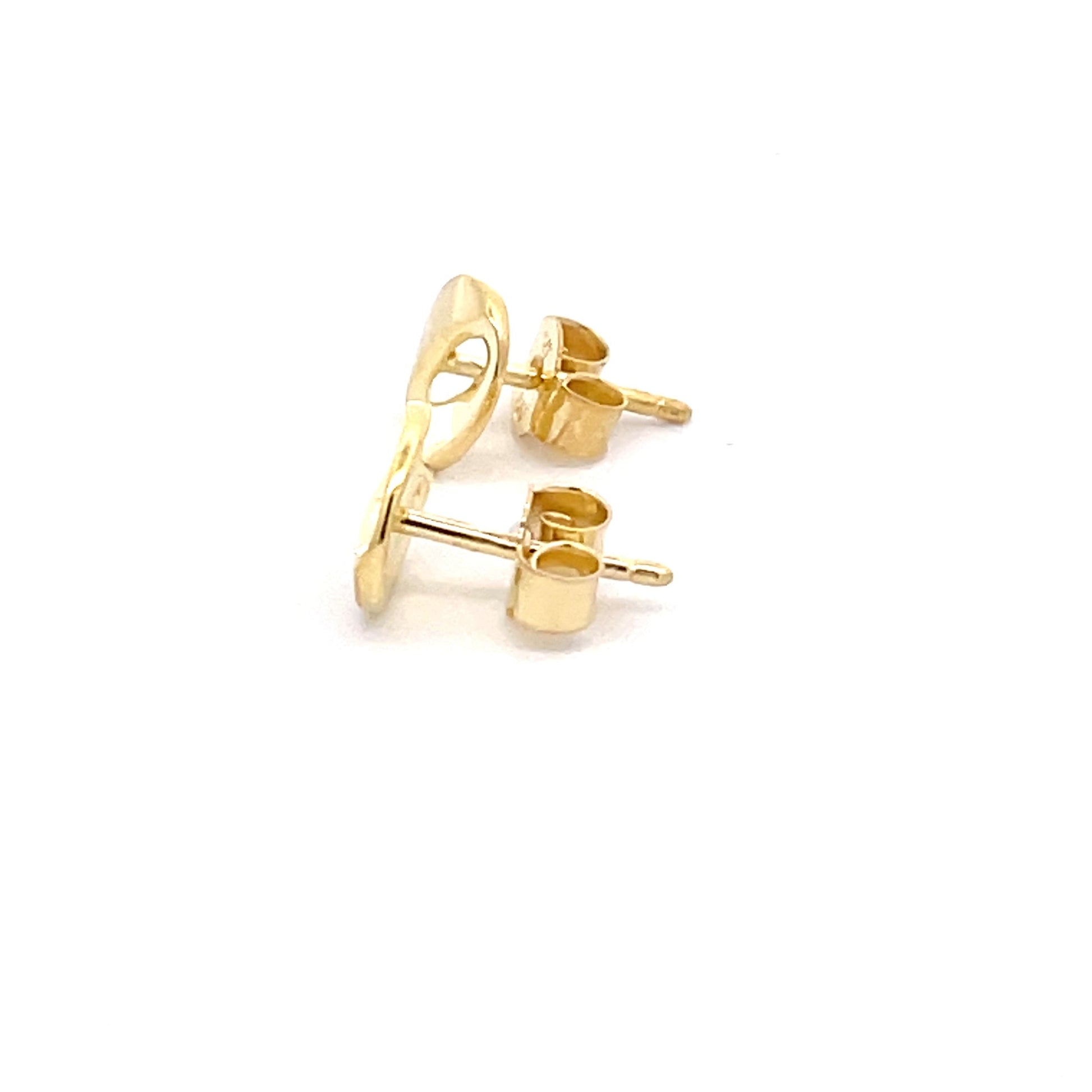 Yellow Gold Ribbon Stud Earring  Gardiner Brothers