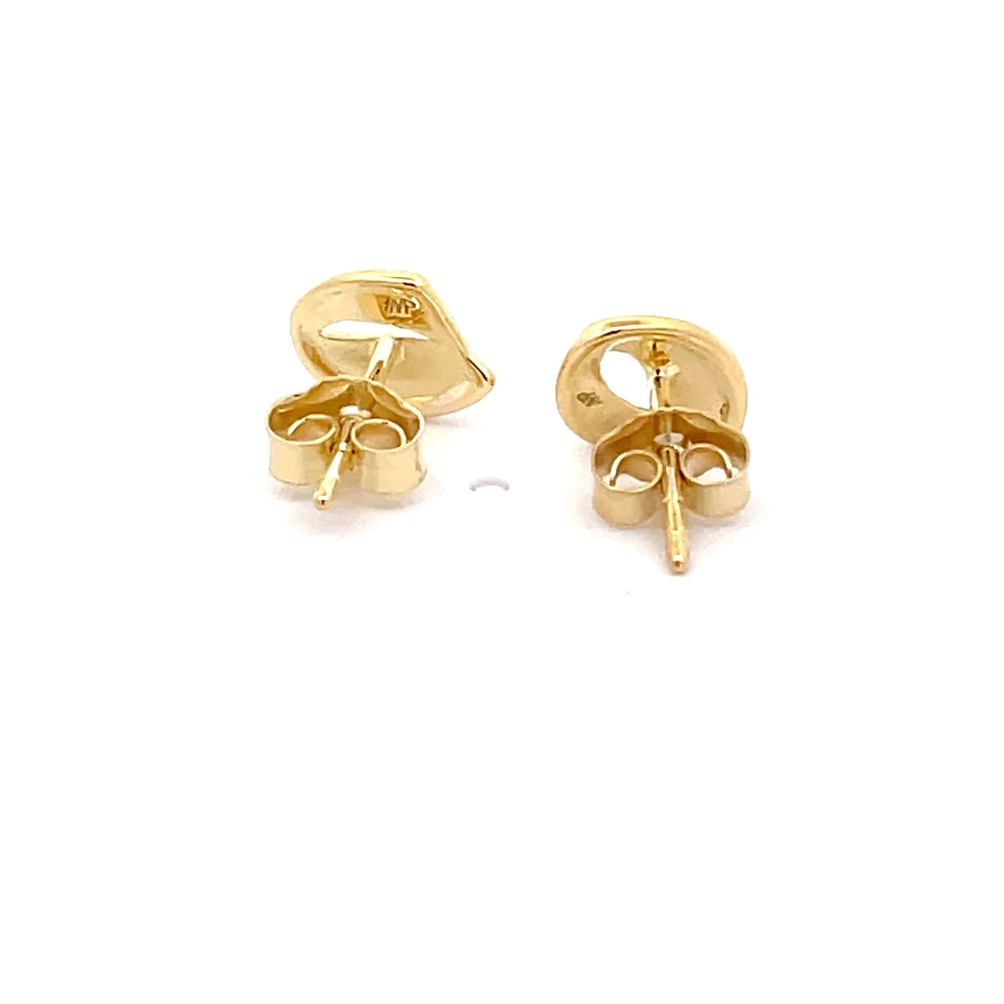 Yellow Gold Ribbon Stud Earring  Gardiner Brothers