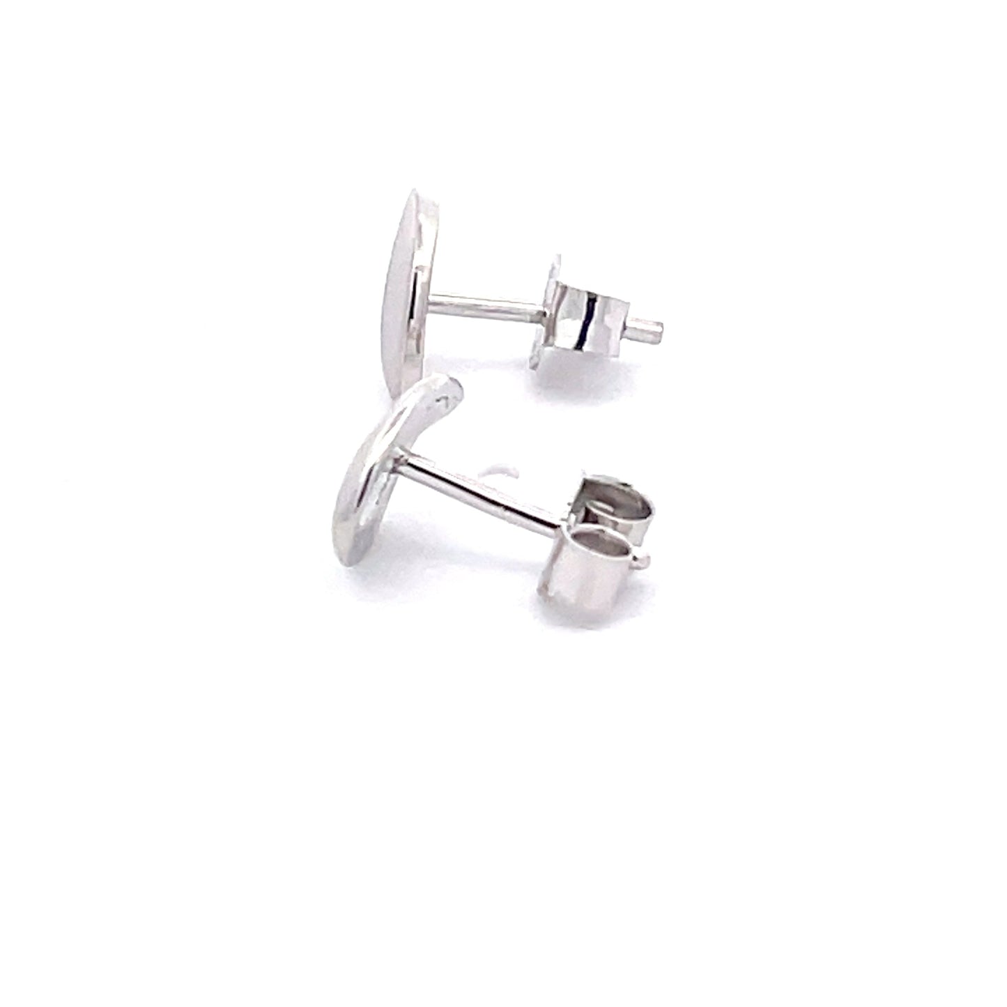 White Gold Ribbon Stud Earring  Gardiner Brothers