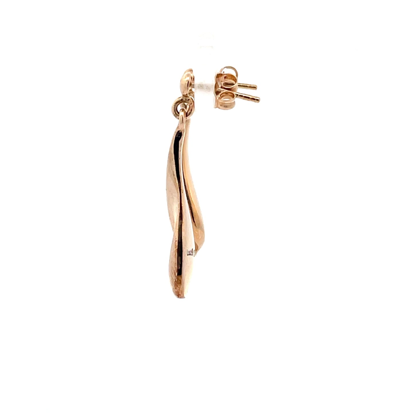 Yellow Gold Blade Style Drop Earring  Gardiner Brothers