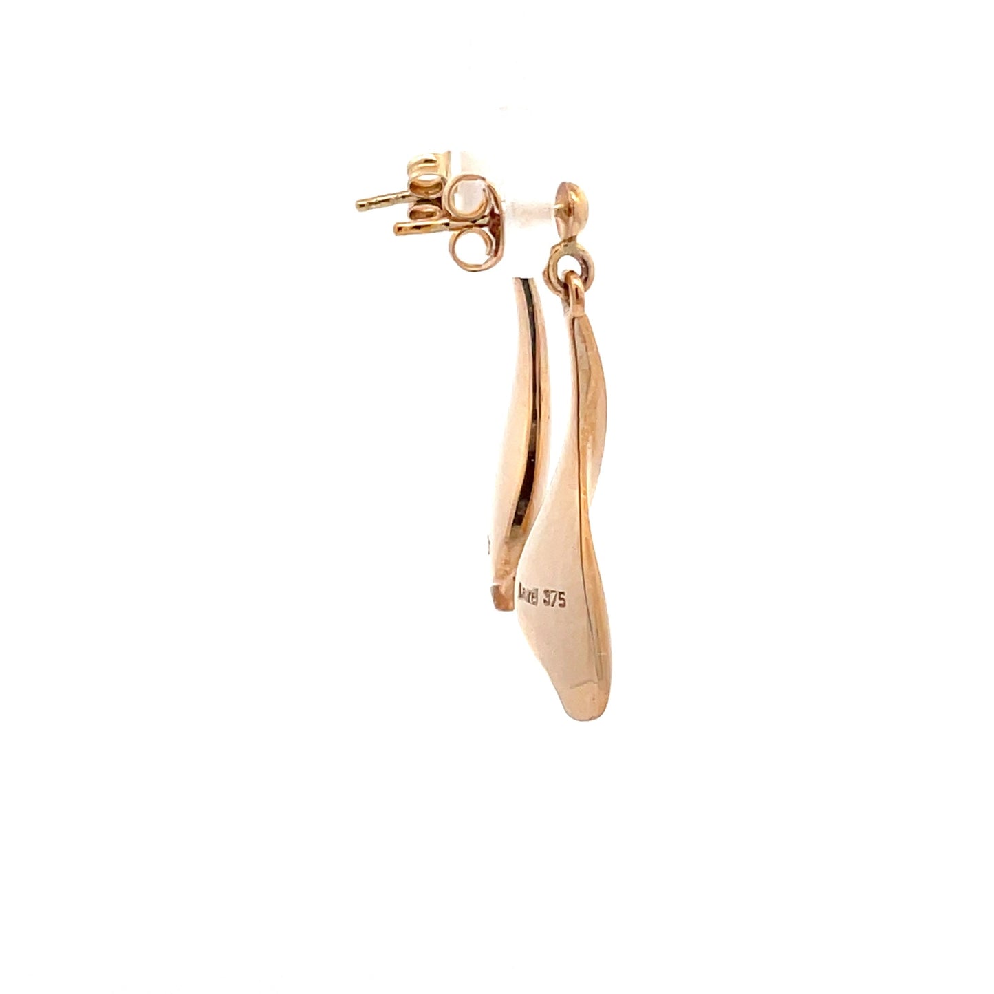 Yellow Gold Blade Style Drop Earring  Gardiner Brothers