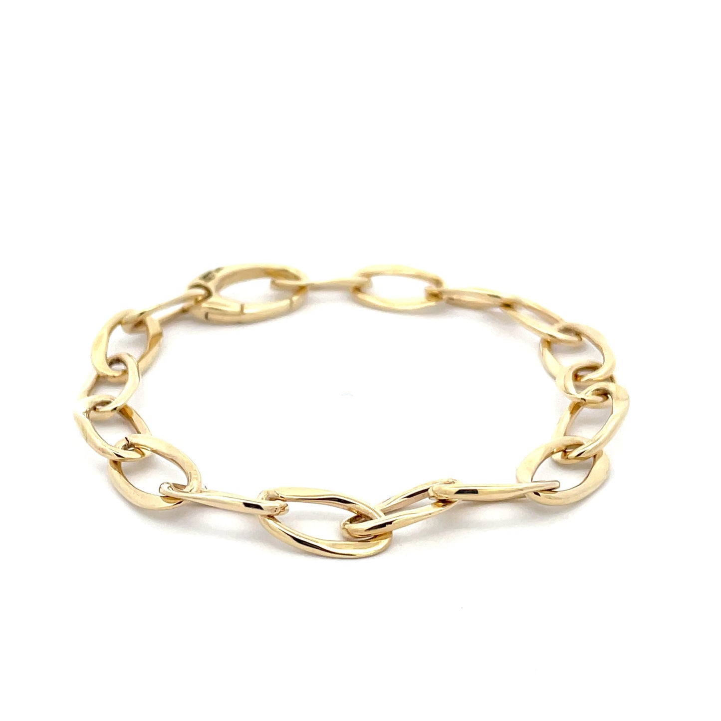 Yellow Gold Wavy Link Style Bracelet  Gardiner Brothers