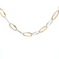 Yellow and white Gold Wavy Link Style Necklet  Gardiner Brothers