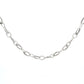 White Gold Oval Link Necklet  Gardiner Brothers