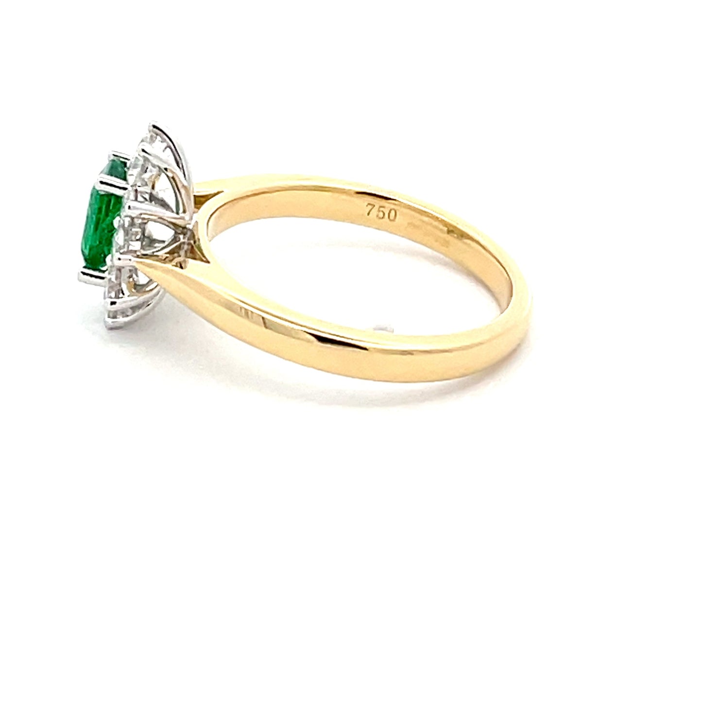 Emerald and Diamond Cluster Style Ring  Gardiner Brothers