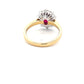 Ruby and Round Brilliant Cut Diamond Cluster Ring  Gardiner Brothers