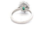 Emerald and round brilliant cut diamond cluster style ring  Gardiner Brothers