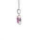 Pink Sapphire and Diamond Halo Style Pendant  Gardiner Brothers