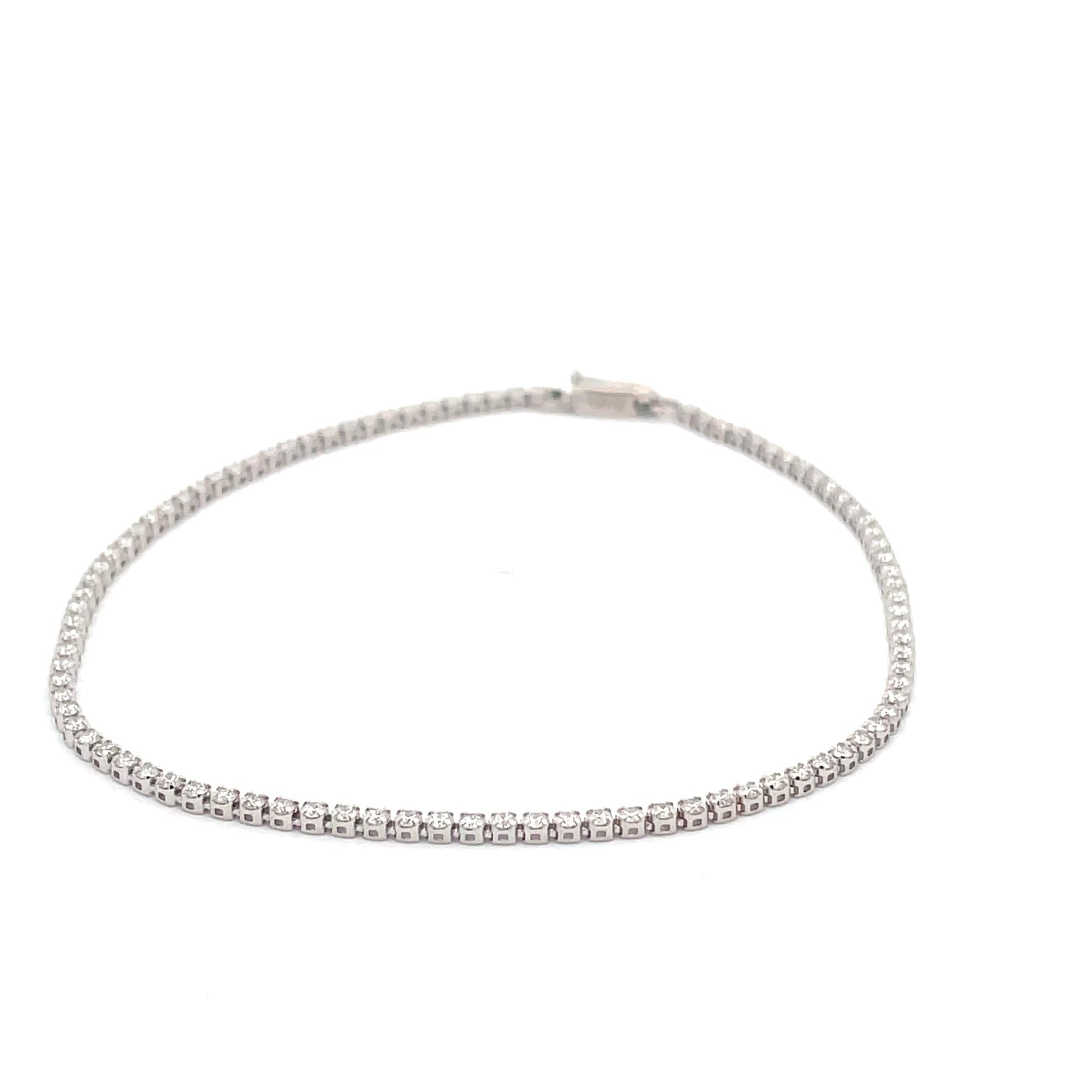 White Gold Diamond Tennis Bracelet 1.07CTS  Gardiner Brothers   