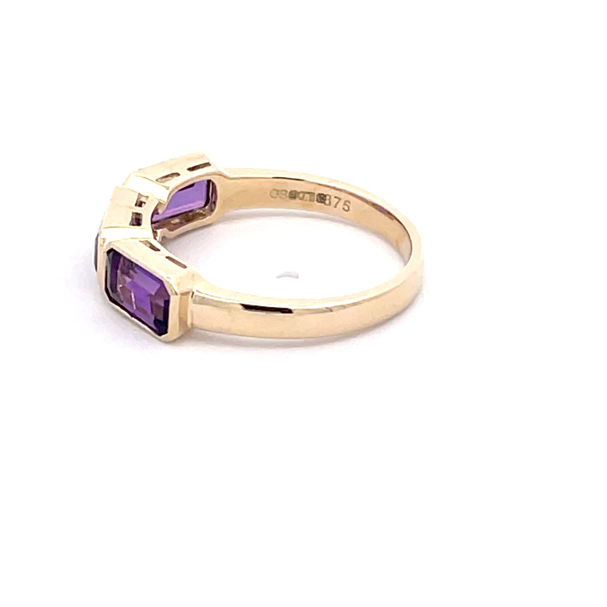 Amethyst 3 Stone ring  Gardiner Brothers