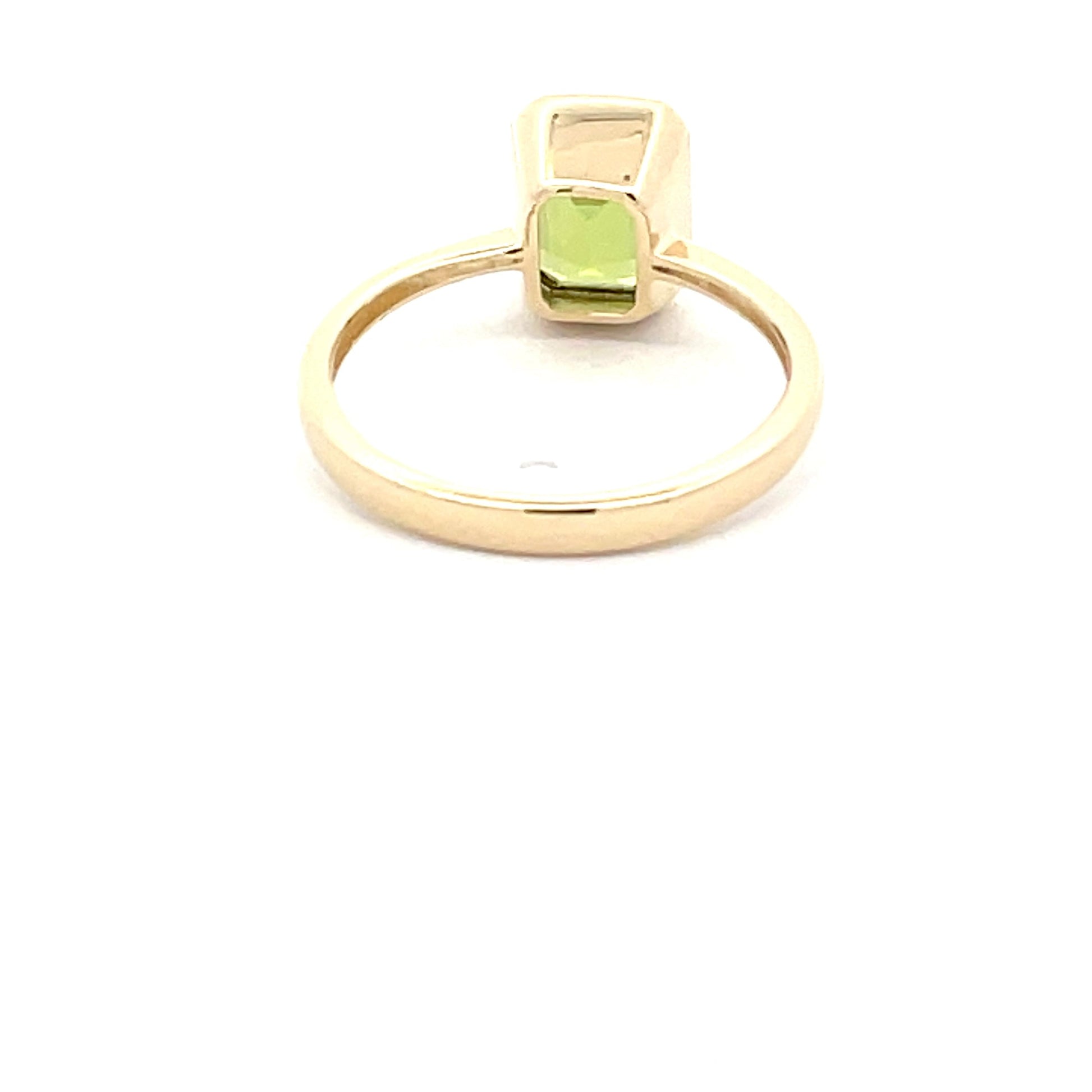 Octagonal Shaped Peridot Ring  Gardiner Brothers