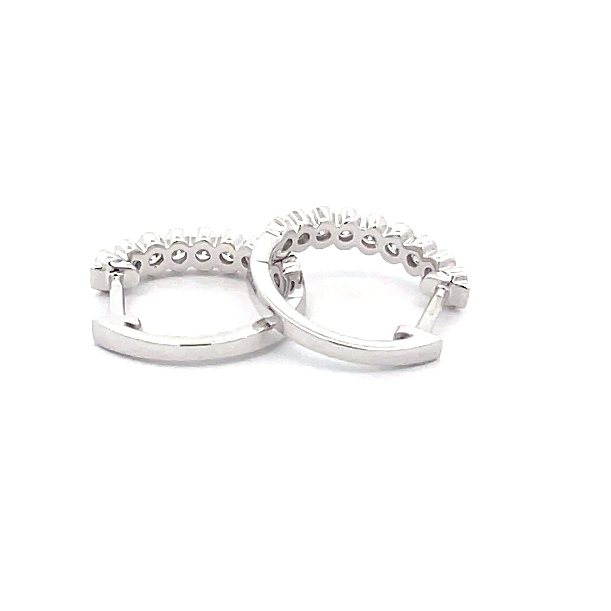 Round Brilliant Cut Diamond Set Hoop Earrings  Gardiner Brothers