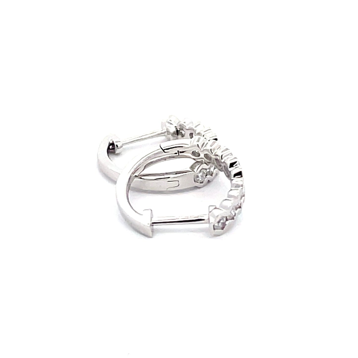 Round Brilliant Cut Diamond Set Hoop Earrings  Gardiner Brothers