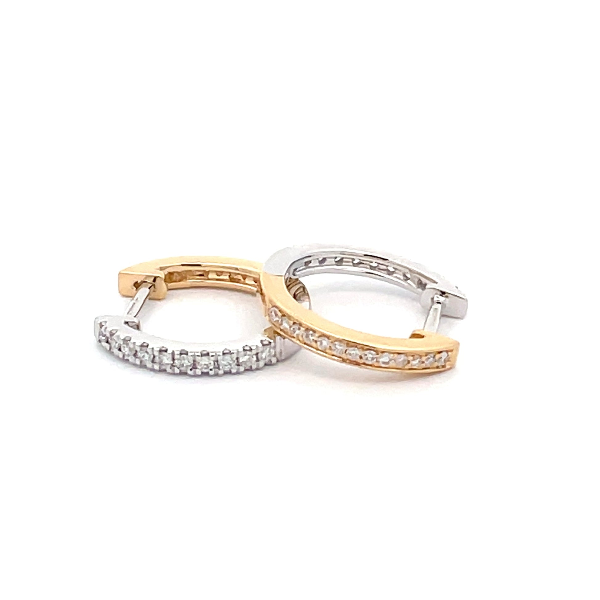 Round Brilliant Cut Diamond Reversible Hoop Earrings  Gardiner Brothers