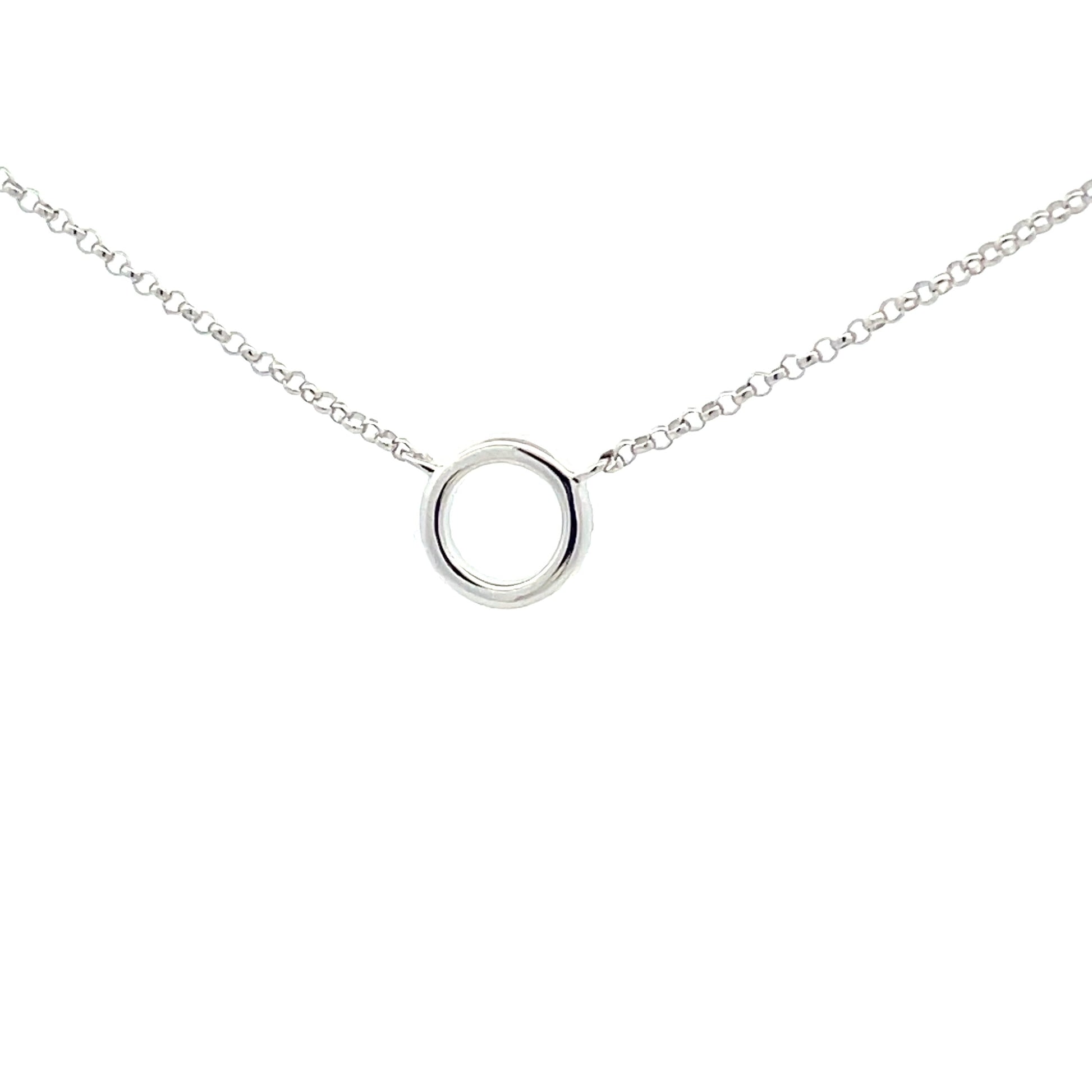 White Gold Diamond Circle Pendant  Gardiner Brothers