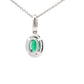 Emerald and Diamond Halo Style Pendant  Gardiner Brothers