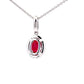 Ruby and Diamond Halo Style Pendant  Gardiner Brothers
