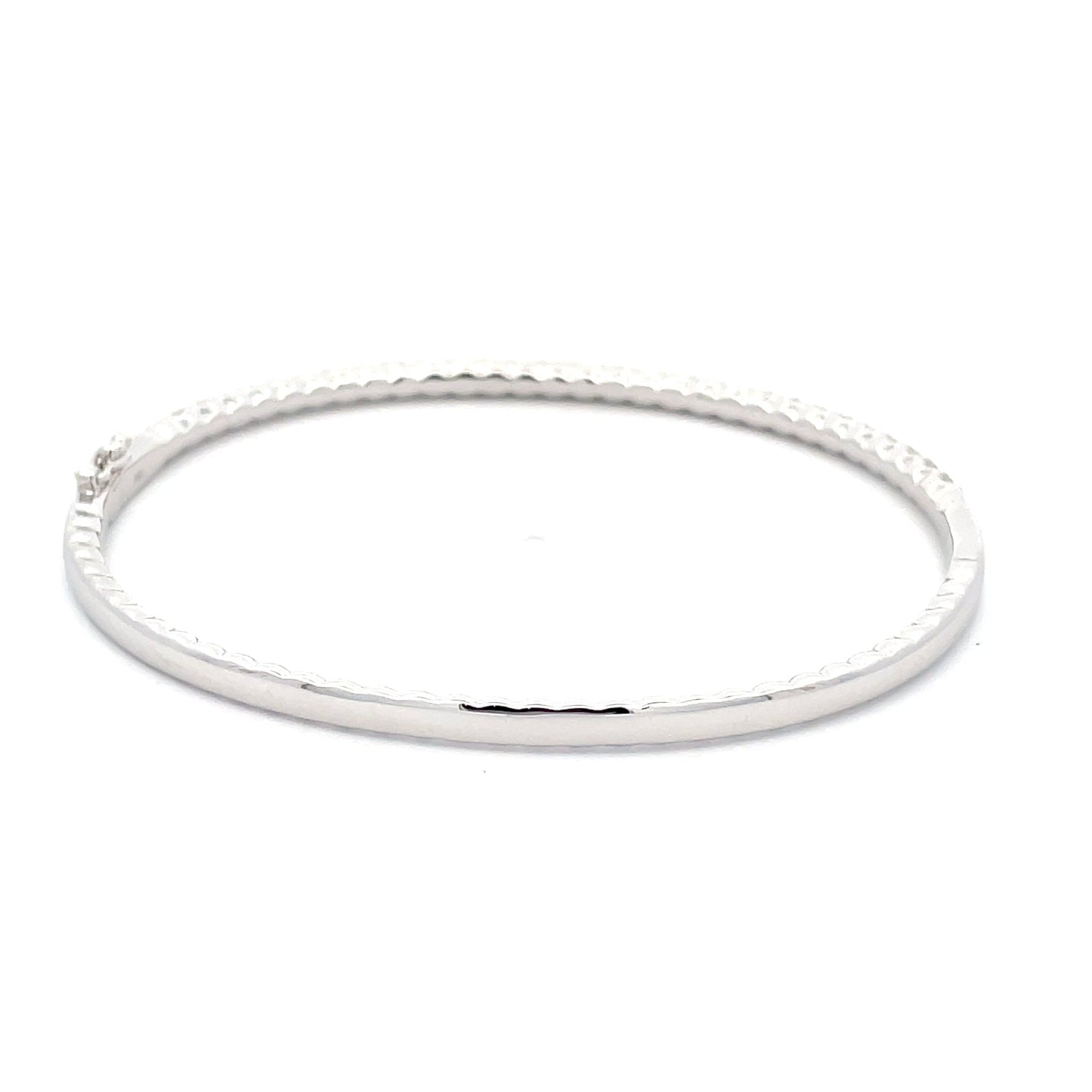 Round Brilliant Cut Diamond Set Bangle  Gardiner Brothers