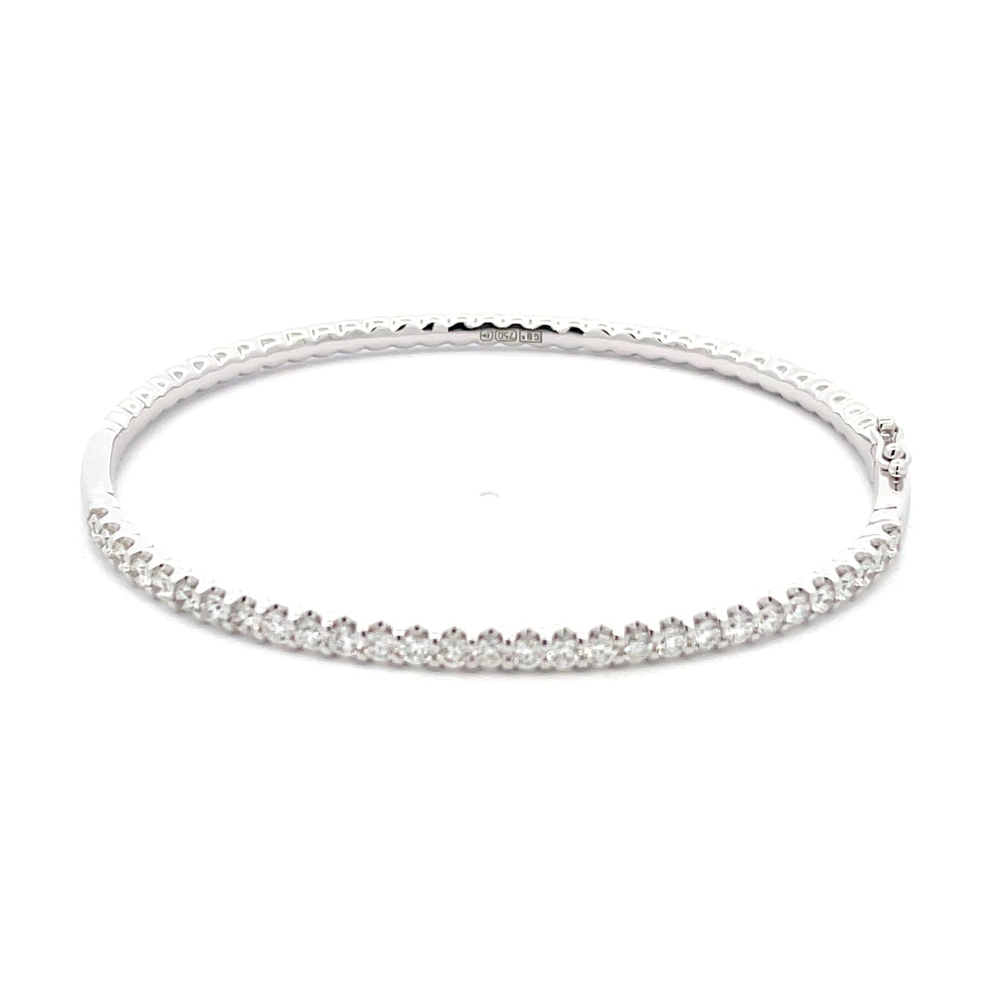 Round Brilliant Cut Diamond Set Bangle  Gardiner Brothers