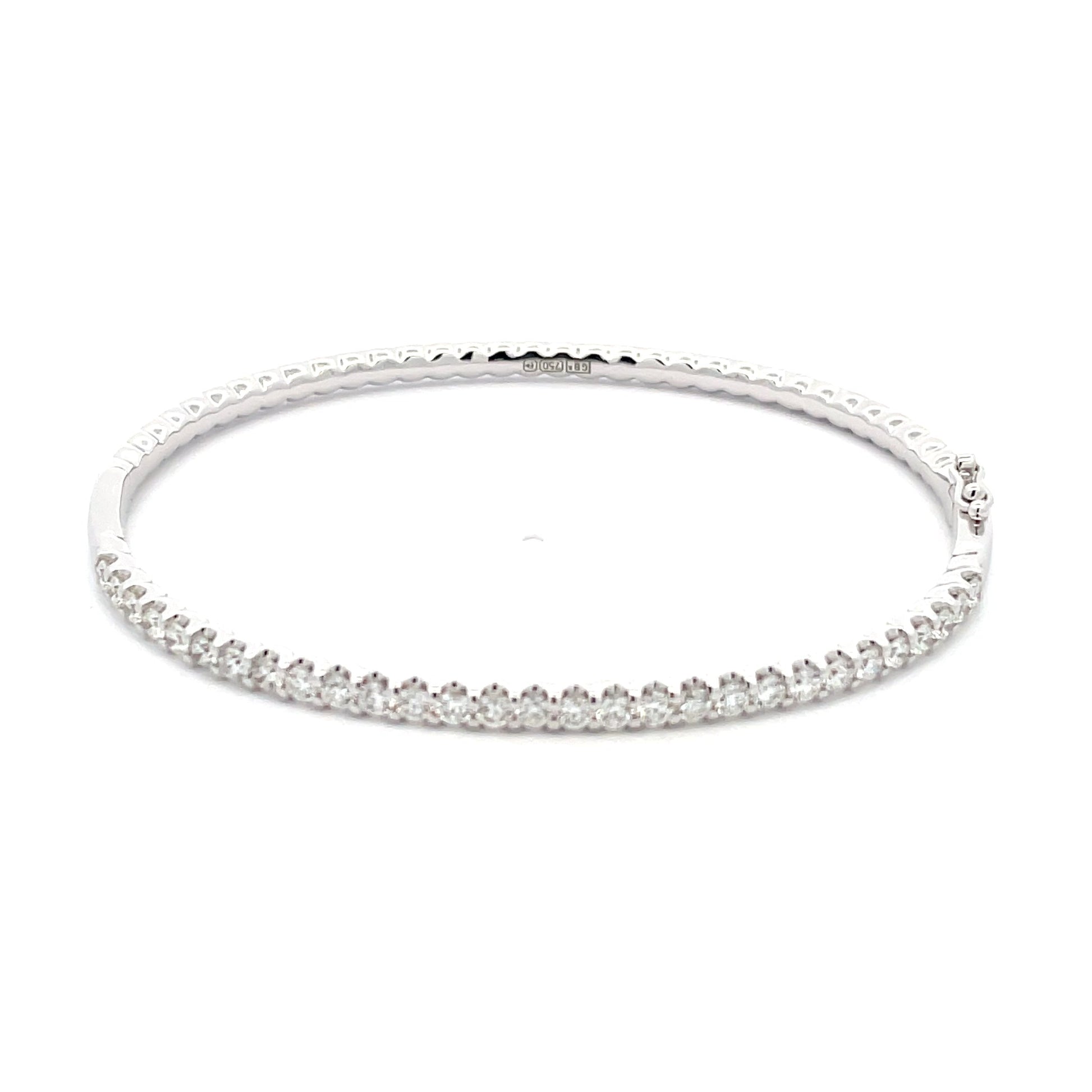 Round Brilliant Cut Diamond Set Bangle  Gardiner Brothers