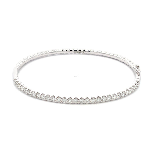 Round Brilliant Cut Diamond Set Bangle  Gardiner Brothers