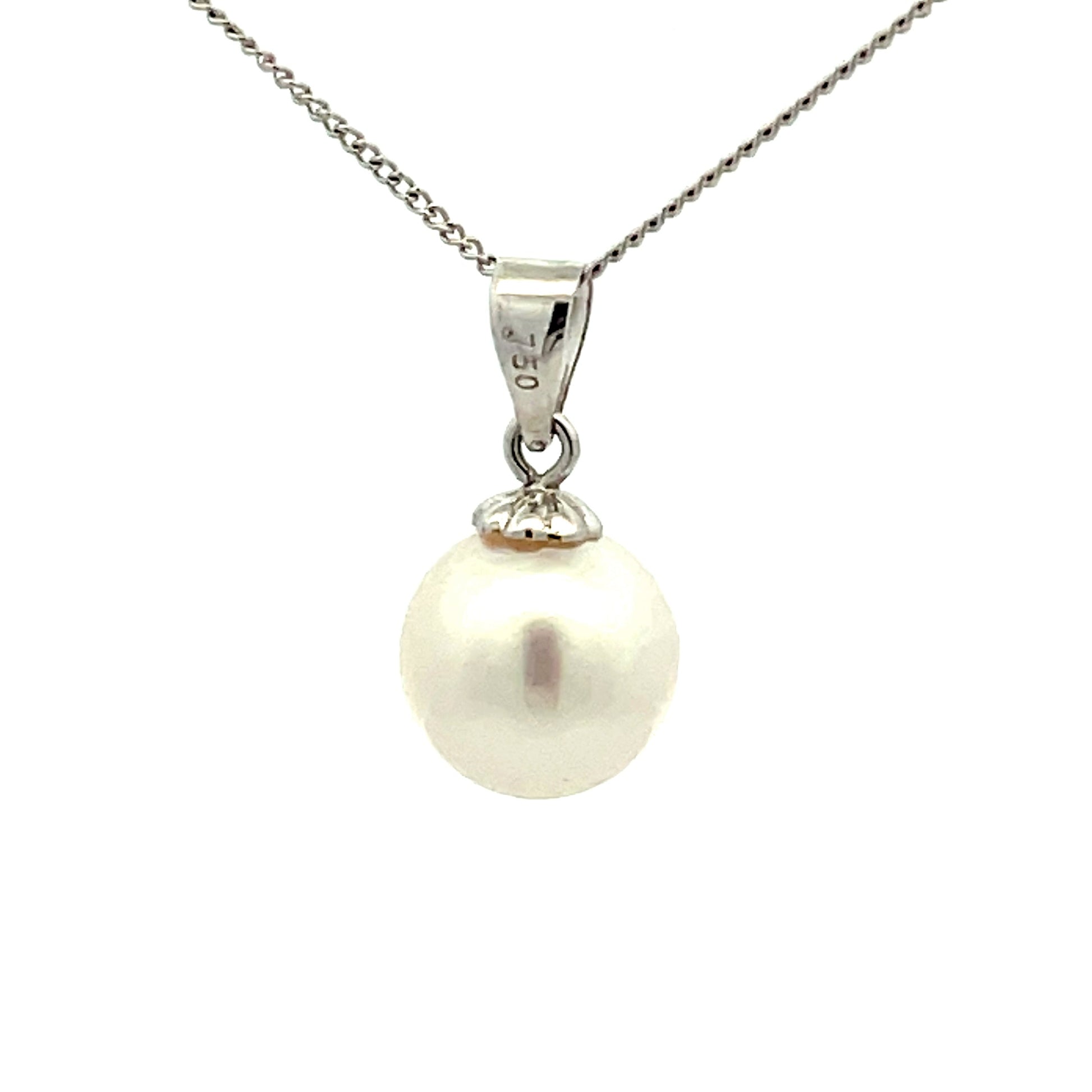 White Gold Akoya Pearl Pendant  Gardiner Brothers