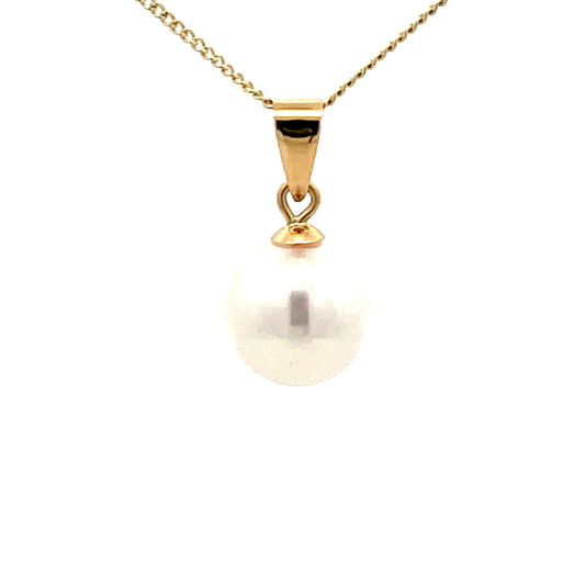 Yellow GOLD AKOYA PEARL PENDANT  Gardiner Brothers