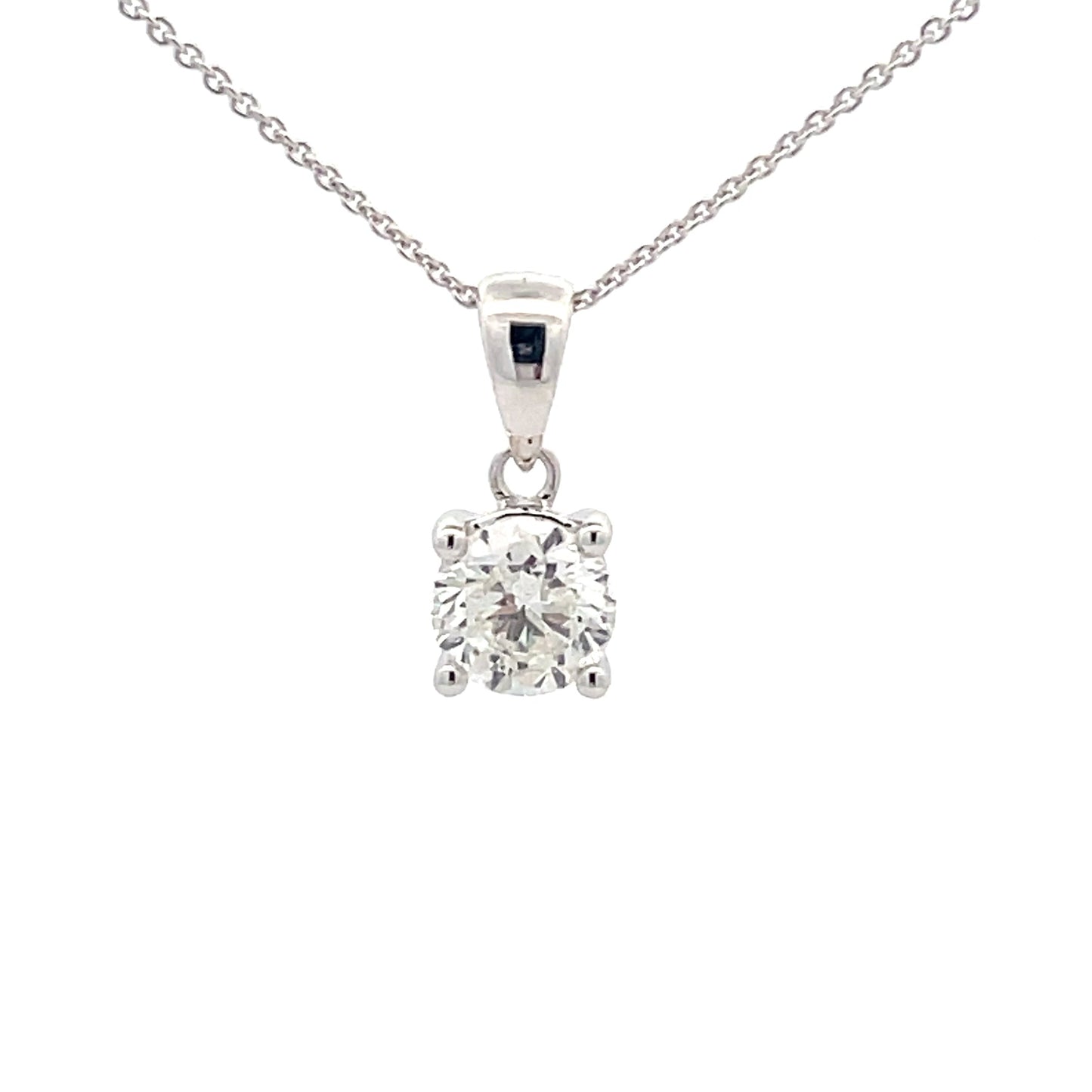 Round Brilliant Cut Diamond Solitaire Pendant - 1.00cts  Gardiner Brothers