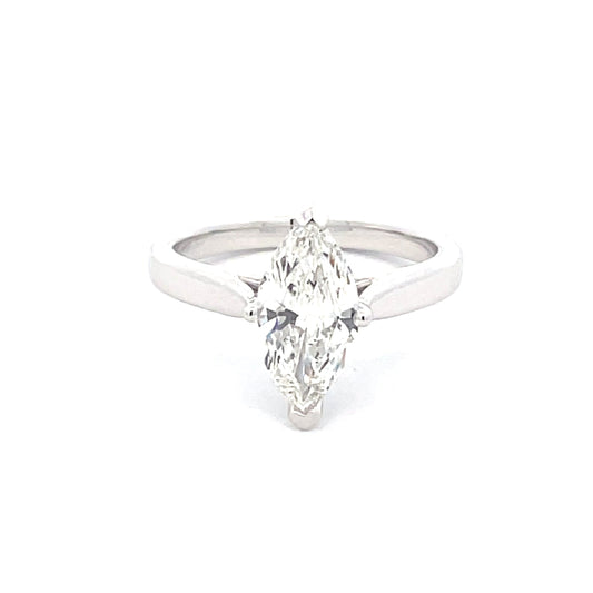 Marquise Shaped Diamond Solitaire Ring - 1.50cts  Gardiner Brothers