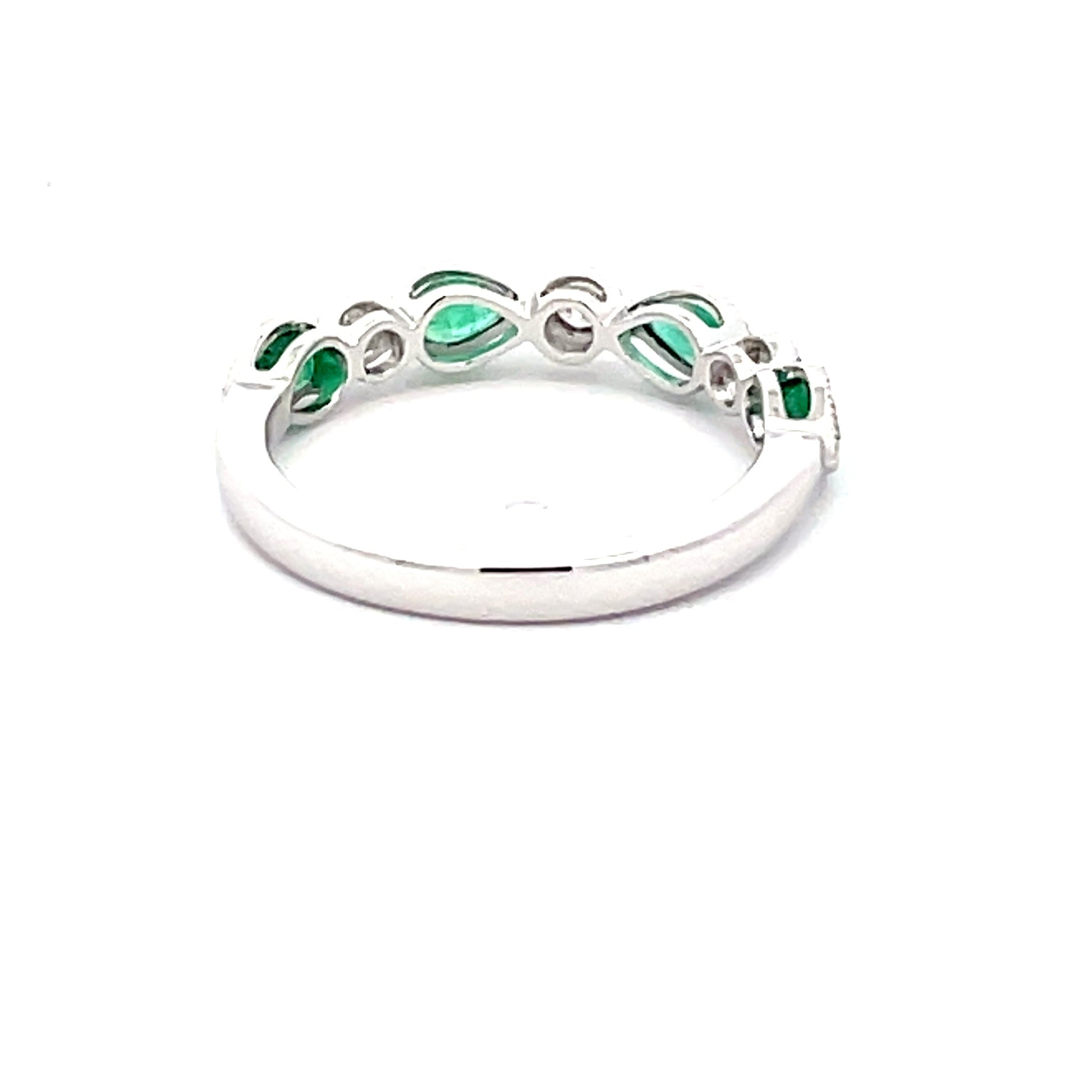 Emerald and Diamond Vintage Style Eternity Ring  Gardiner Brothers