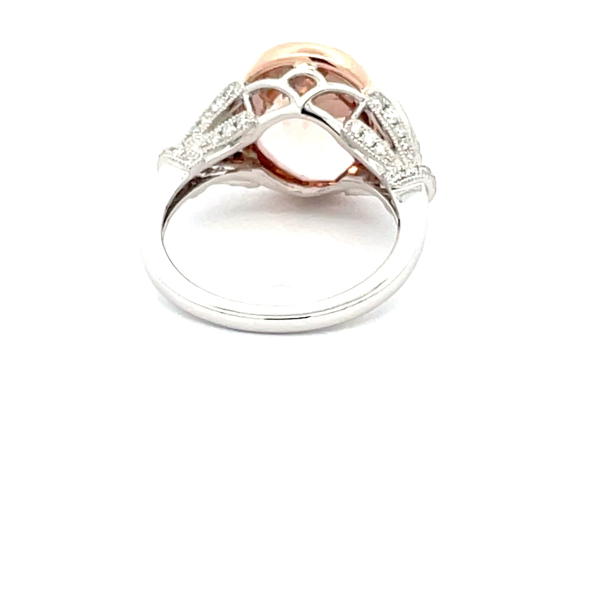 Morganite and Diamond Vintage Style Ring  Gardiner Brothers