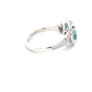 Aquamarine and Diamond 3 stone halo style ring  Gardiner Brothers