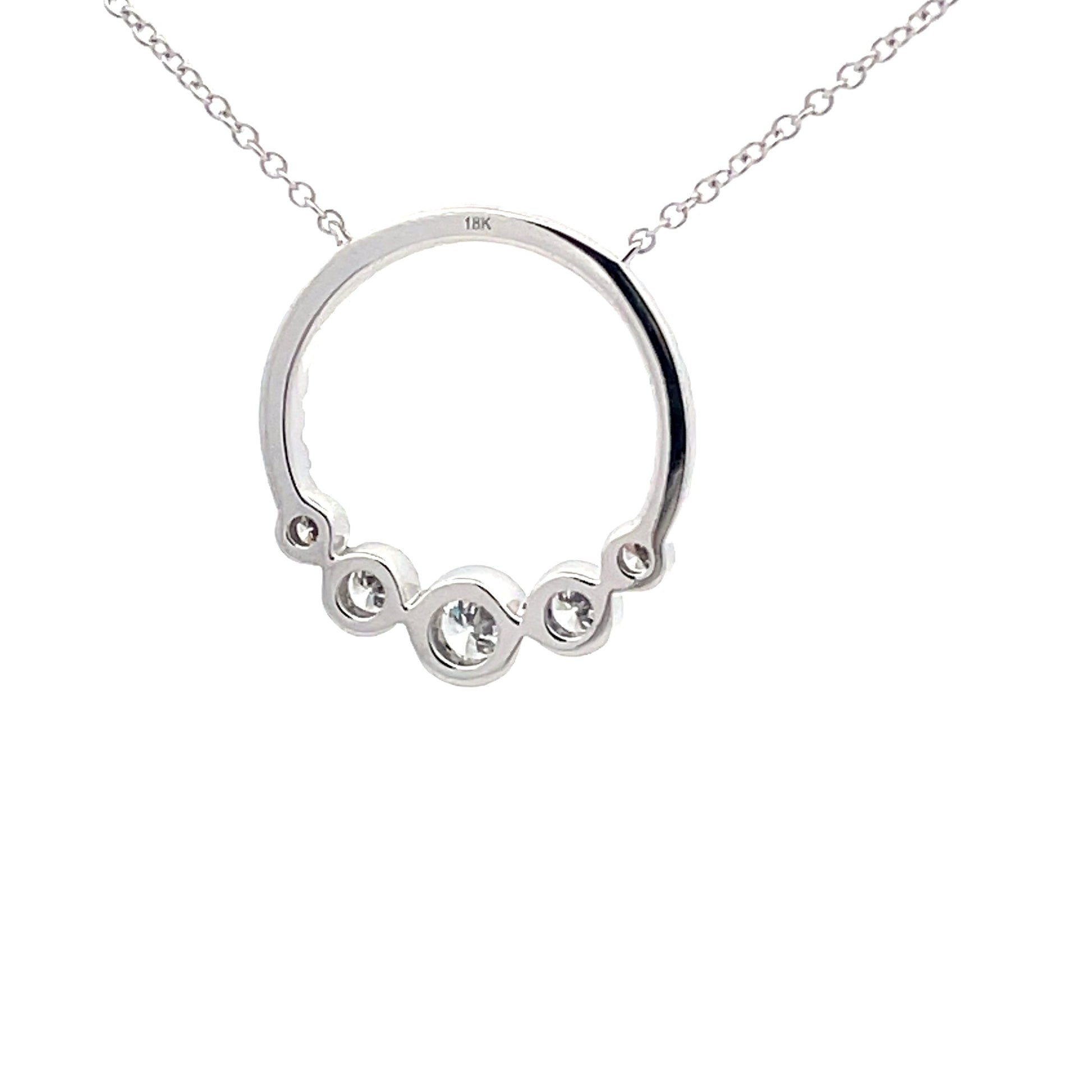 Round Brilliant Cut Diamond Graduated Circle Pendant  Gardiner Brothers