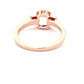 Morganite and Diamond 3 Stone Ring with Diamond Set shoulders.  Gardiner Brothers