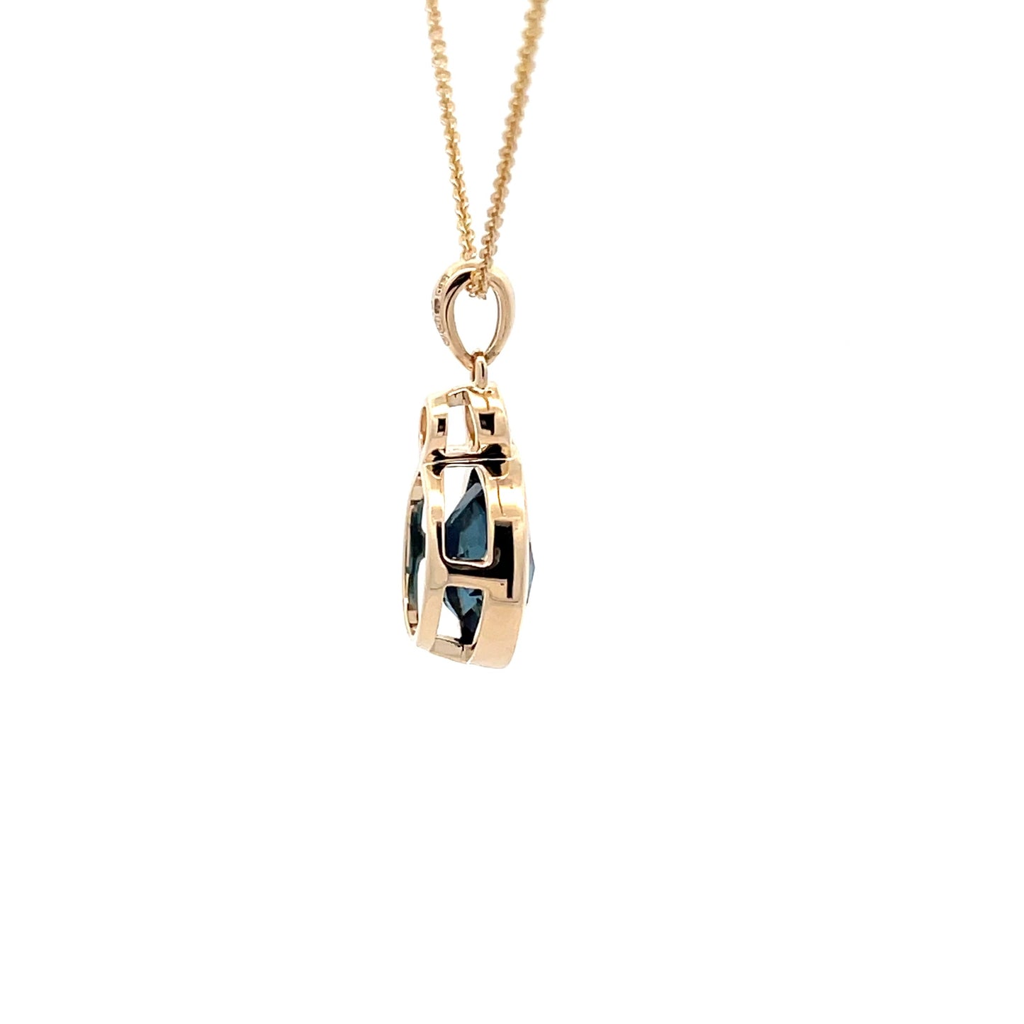 London Blue Topaz and Diamond Pendant  Gardiner Brothers